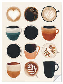 Sticker mural Coffee Cups Collection - ThingDesign