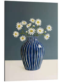 Print på aluminium Vase full of daisies - Carina Artspace