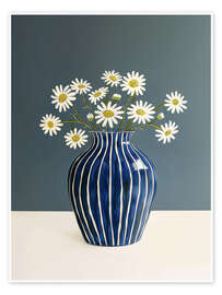 Poster Vase full of daisies