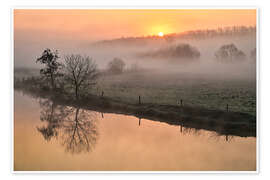 Plakat Sunrise on the river - Bernhard Kaiser
