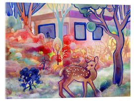 Acrylic print Fawn in the Backyard - Josh Byer