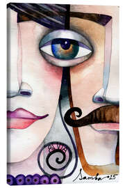 Leinwandbild Ein Blick für zwei - Elena Samborskaja