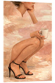 Acrylglasbild Black Coffee - Female Gaze