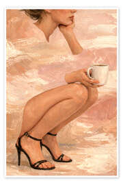 Wandbild Black Coffee - Female Gaze