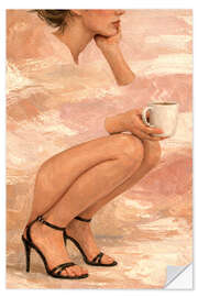 Sticker mural Black Coffee - Female Gaze