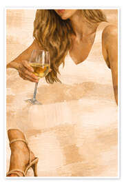 Wandbild Party Wine - Female Gaze