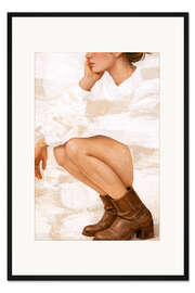 Framed art print Thinking Positive - Female Gaze