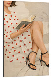 Print på aluminium Reading Poems - Female Gaze