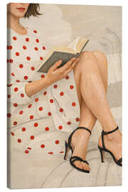 Tableau sur toile Reading Poems - Female Gaze