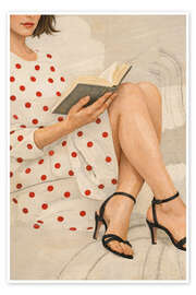 Wandbild Reading Poems - Female Gaze