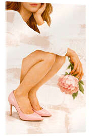 Tableau en verre acrylique Peony Love - Female Gaze