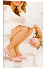 Print på aluminium Peony Love - Female Gaze