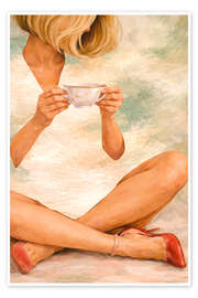 Wandbild Relaxing Tea - Female Gaze