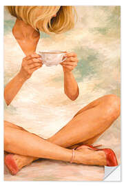 Sticker mural Relaxing Tea - Female Gaze