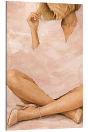 Print på aluminium Blonde Bob - Female Gaze