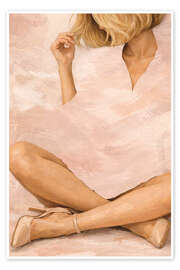 Wandbild Blonde Bob - Female Gaze