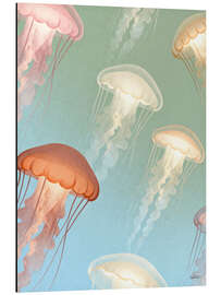 Aluminium print Jellyfish in the light - Softlight Boutique