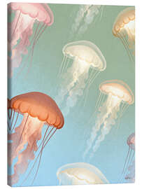 Tableau sur toile Jellyfish in the light - Softlight Boutique