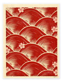 Poster Japanese wave pattern - Softlight Boutique