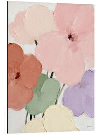 Print på aluminium Summer flowers pastel - Softlight Boutique