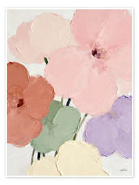 Wall art print Summer flowers pastel - Softlight Boutique