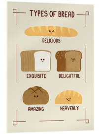 Acrylglasbild Bread Types - HandsOffMyDinosaur