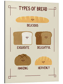 Print på aluminium Bread Types - HandsOffMyDinosaur