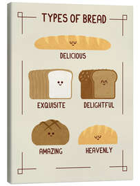 Tableau sur toile Bread Types - HandsOffMyDinosaur