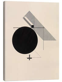 Tableau sur toile Proun IV - Sheet 4 of the I Kestner folder, Proun, 1923 - El Lissitzky