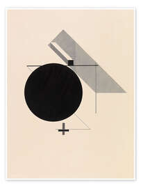 Wall art print Proun IV - Sheet 4 of the I Kestner folder, Proun, 1923 - El Lissitzky