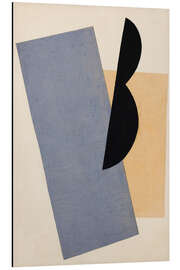 Print på aluminium Composition (Blue Yellow Black), 1920 - El Lissitzky