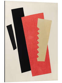 Print på aluminium Composition (Red Black Gold), 1920 - El Lissitzky