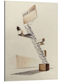 Print på aluminium Lenin Tribune, 1920 - El Lissitzky