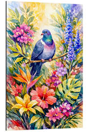 Aluminium print Dove in a tropical garden - Natalie Bruns