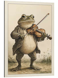 Aluminium print Frog with violin - Olga Telnova
