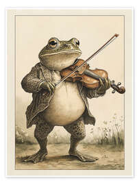 Plakat Frog with violin - Olga Telnova