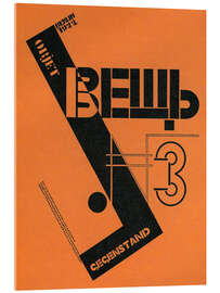 Acrylglasbild Titelbild der Avantgarde-Zeitschrift "Vyeshch", Berlin 1922 - El Lissitzky