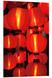 Quadro em acrílico Lanterns at the New Buddha Tooth Relic Temple, Singapore