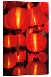 Canvas print Lanterns at the New Buddha Tooth Relic Temple, Singapore