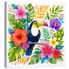 Leinwandbild Tropischer Tukan - Natalie Bruns