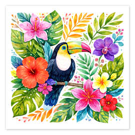 Juliste Tropical Toucan - Natalie Bruns