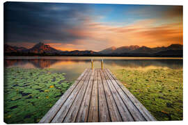 Lærredsbillede The Alps on a summer evening - Carsten Meyerdierks