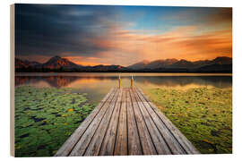 Holzbild Die Alpen an einem Sommerabend - Carsten Meyerdierks