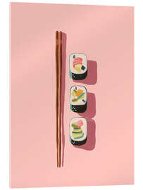 Quadro em acrílico Sushi on Pink - Branka Kodžoman