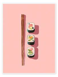 Póster Sushi on Pink - Branka Kodžoman