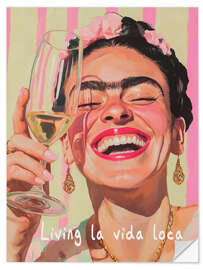 Sticker mural Frida, la vida Loca - Carina Artspace