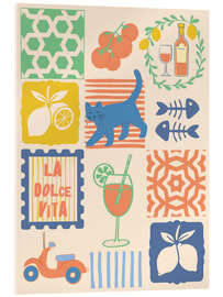 Acrylglasbild Italian Summer Tile Collage - Emanuela Carratoni