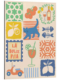 Alubild Italian Summer Tile Collage - Emanuela Carratoni