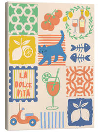 Lærredsbillede Italian Summer Tile Collage - Emanuela Carratoni