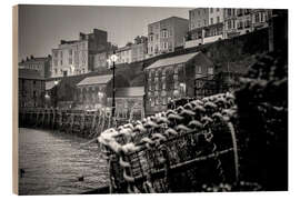 Holzbild Hafen von Tenby - Simon West